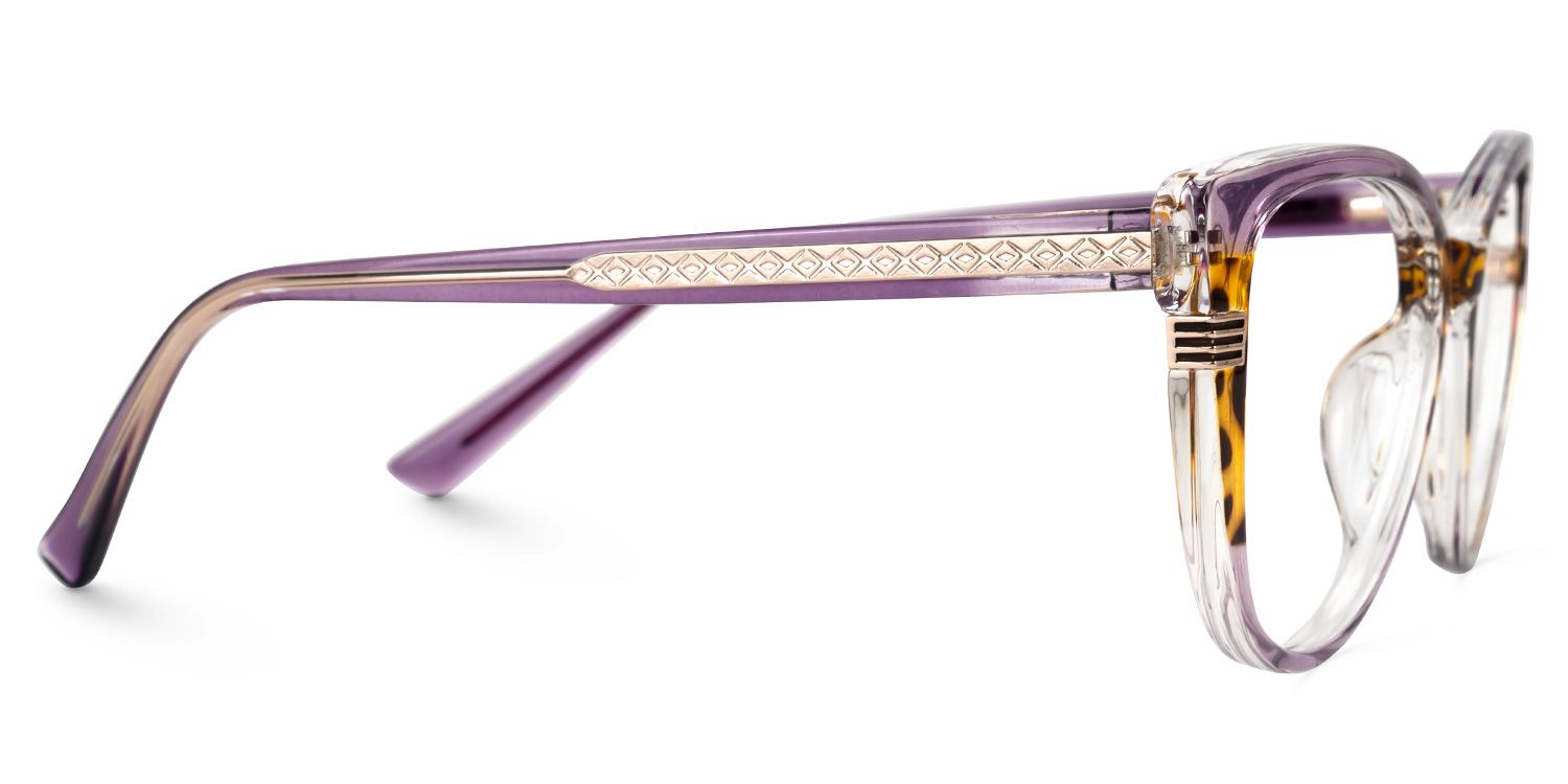 Cateye Clarice Purple glasses on sale-Zeelool Glasses3