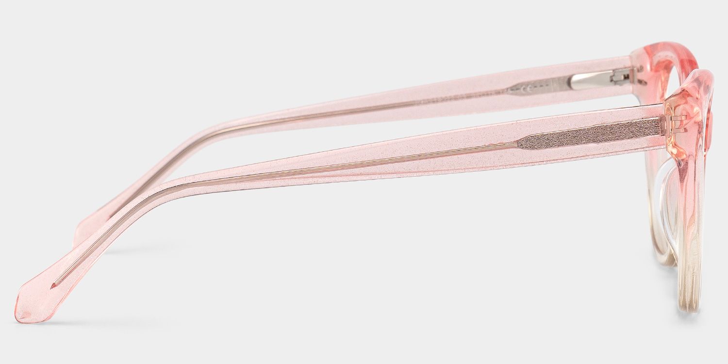 Kiera Light Pink Glitter Cat Eye Glasses Frames | ZEELOOL3