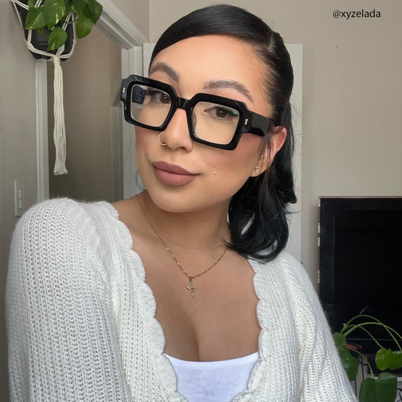 Bobbee Square Black Glasses | Zeelool Glasses8