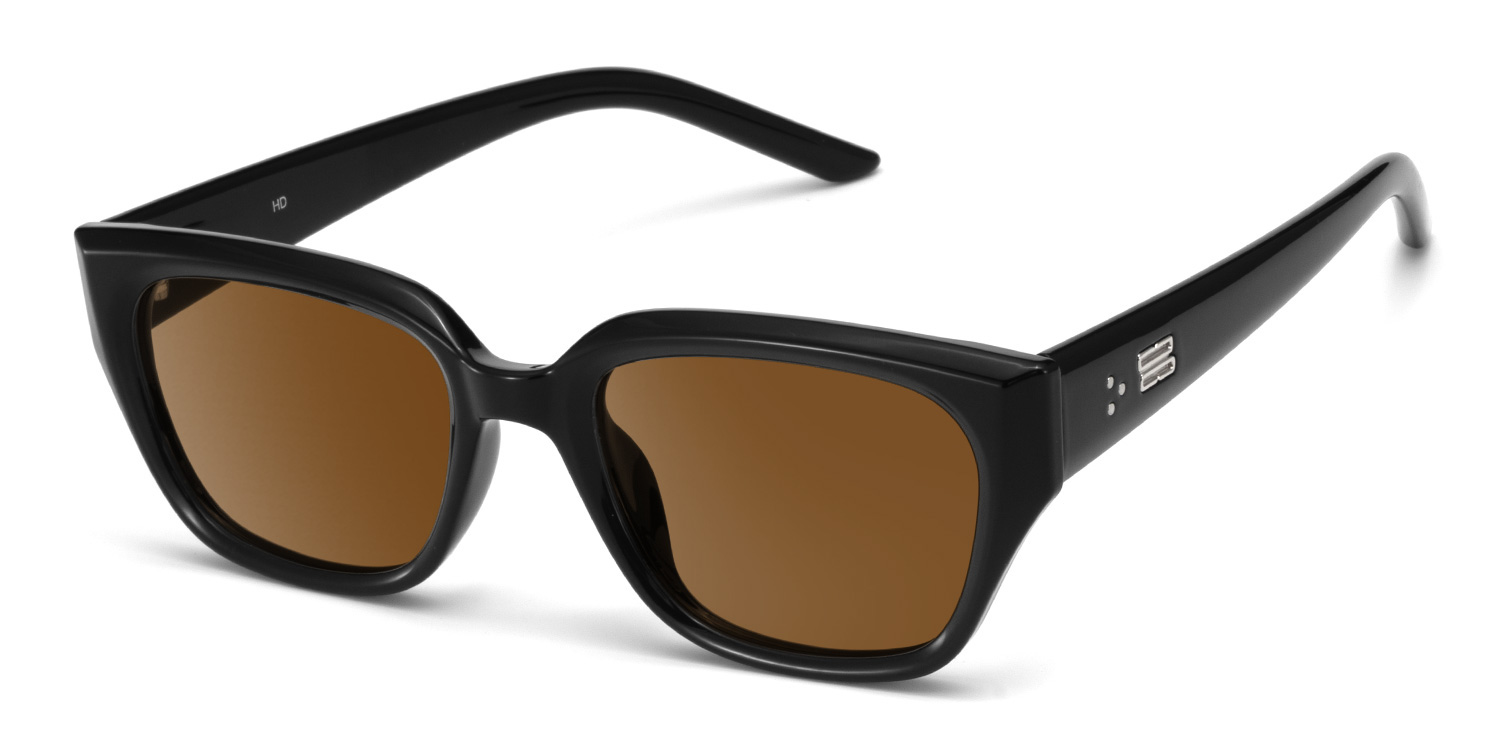 Serene Black Crystal Cat eye Polarized Sunglasses Online | ZEELOOL Canada2