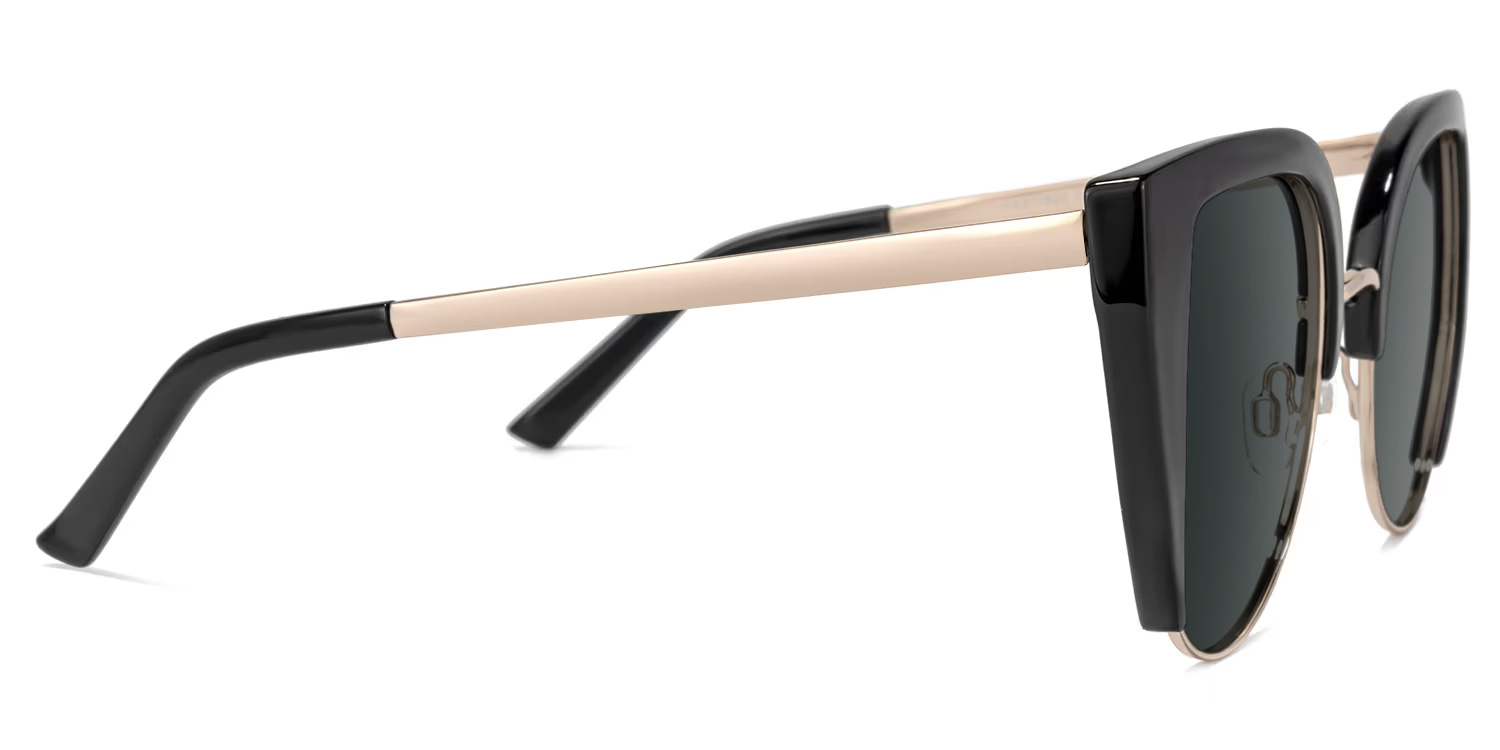 Brewer Cateye Black Frame Sunglasses | ZEELOOL Canada2