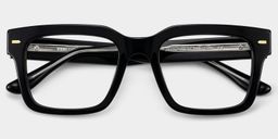 Benjamin Rectangle Black Glasses2