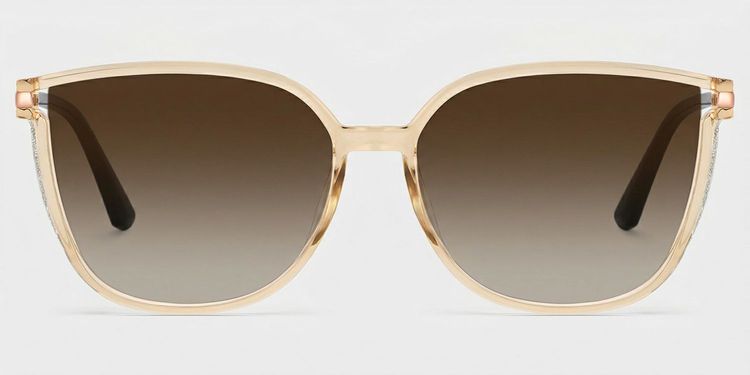 Annalisa Beige Square Sunglasses