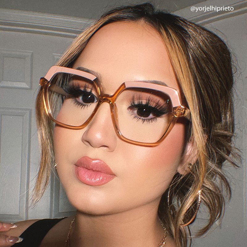 Norah Geometric Beige EyeGlasses and Glasses Frames5