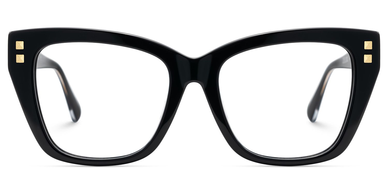 Tessia Black Square Glasses Women's Glasses| ZEELOOL Canada1