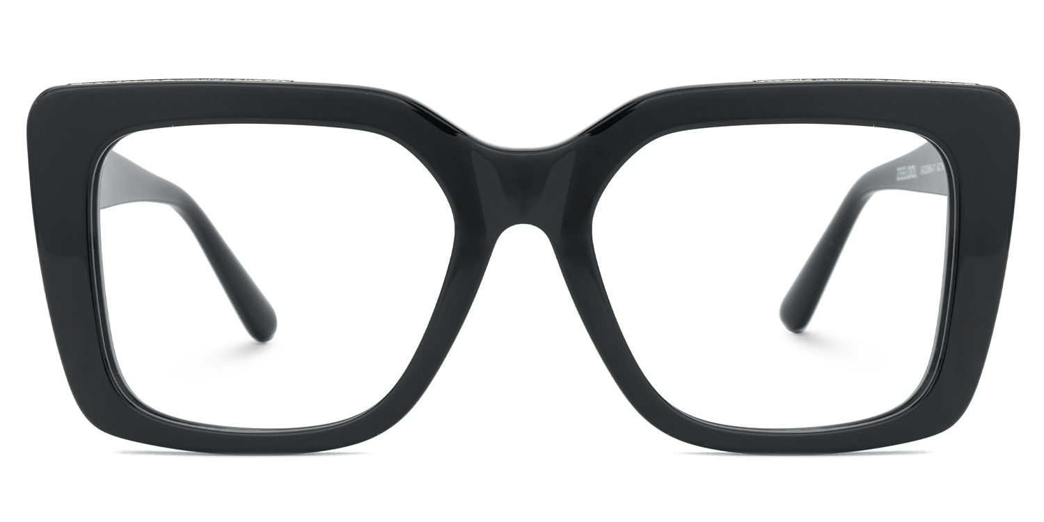 Black Rectangle Glasses Frames Maynard Glasses with Full-Frame | ZEELOOL Canada1