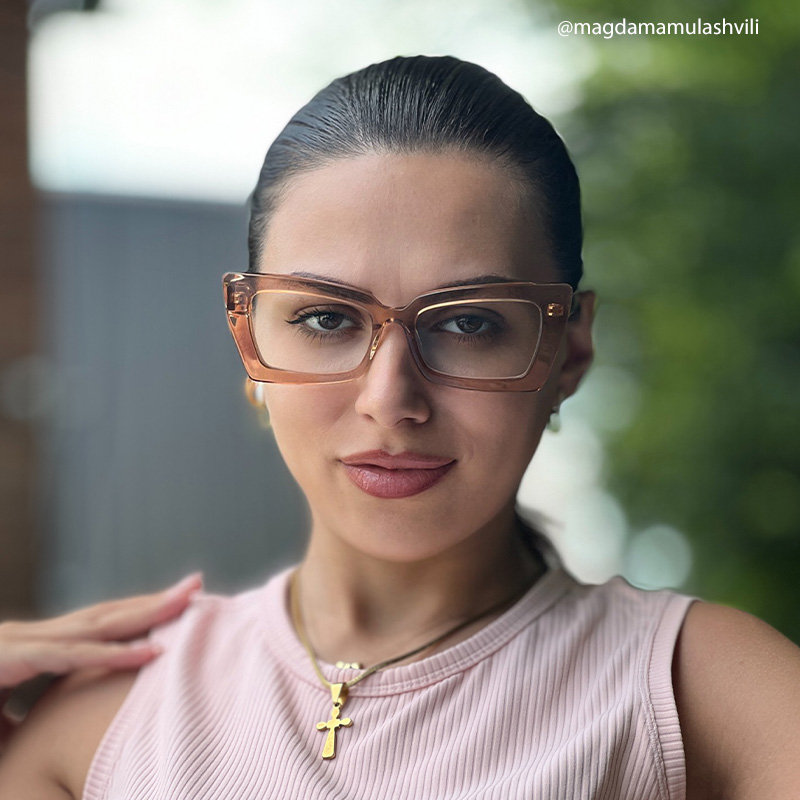 Newell Rectangle Translucent Brown Frame Glasses | ZEELOOL Canada10