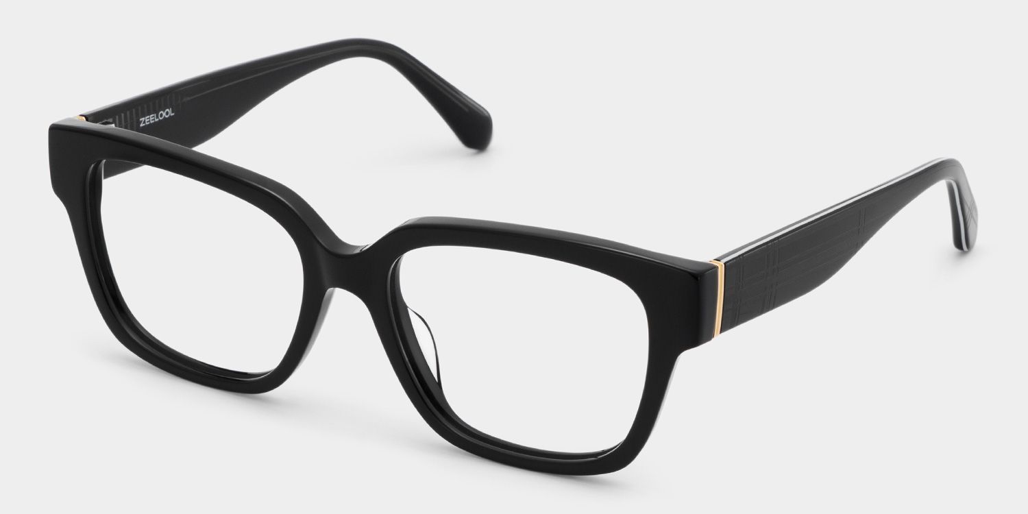 Blake Black Square Glasses | Varsity Athleisure Essential2