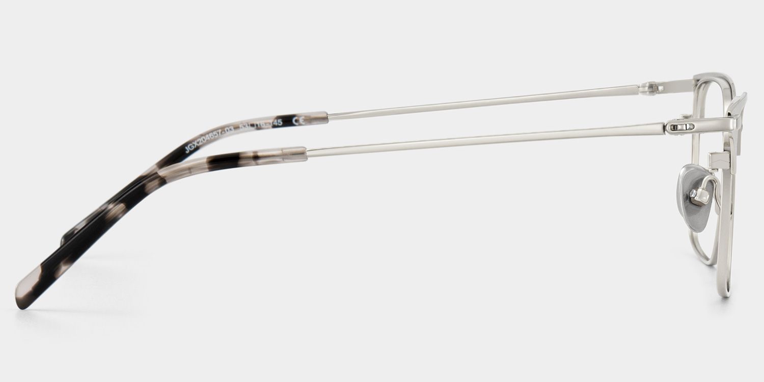 Maxwell Silver Flexible Titanium Eyeglass Frames for Men | ZEELOOL CANADA3
