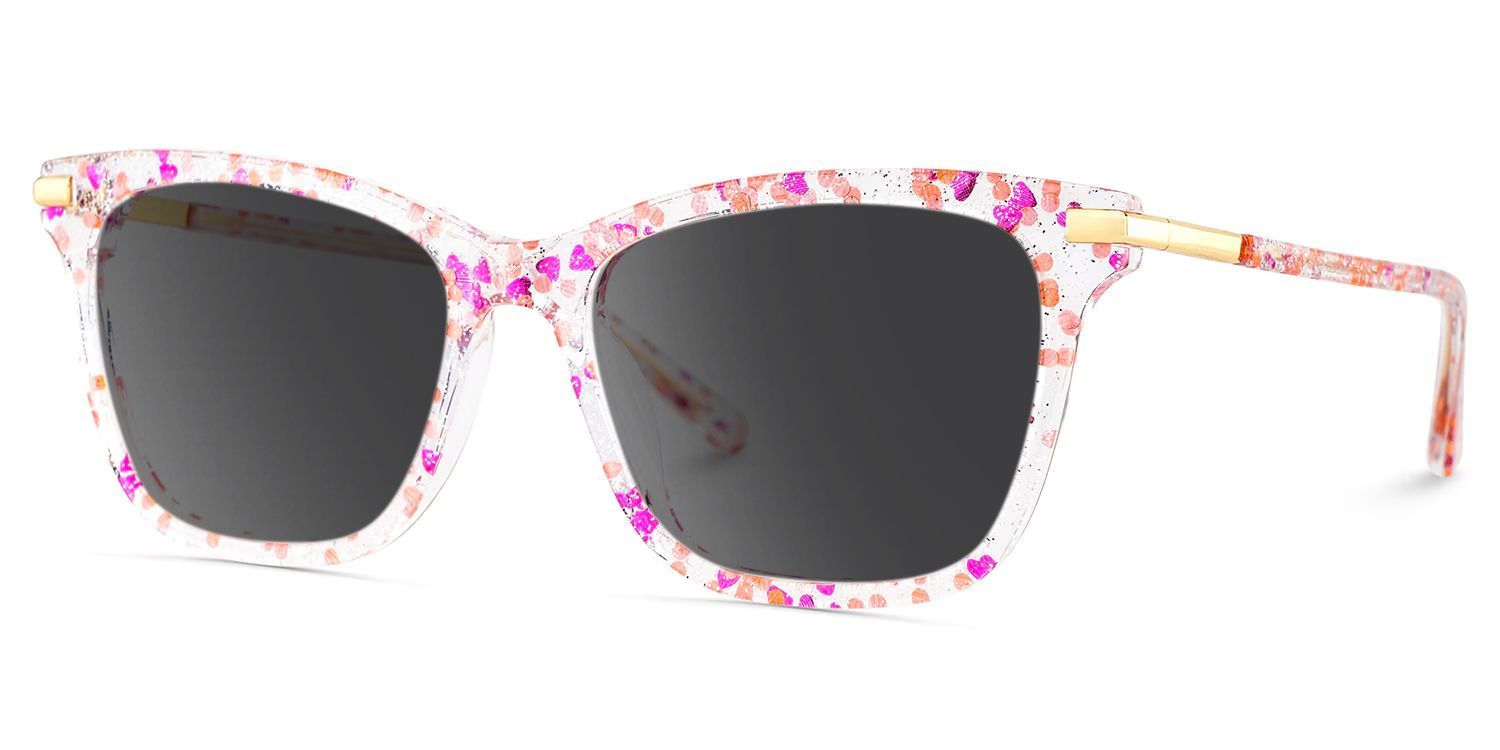 Eliot Rectangle Eyewear with Pink2