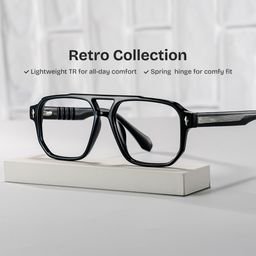 Colton Aviator Black Glasses0