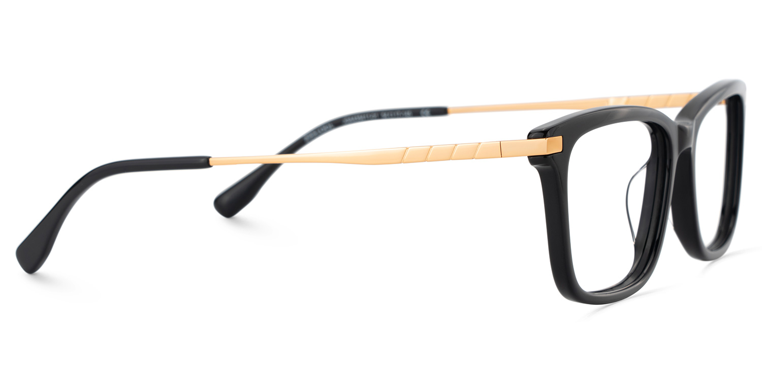 Zane Rectangle Black Color Frame Glasses for Men | ZEELOOL Canada4