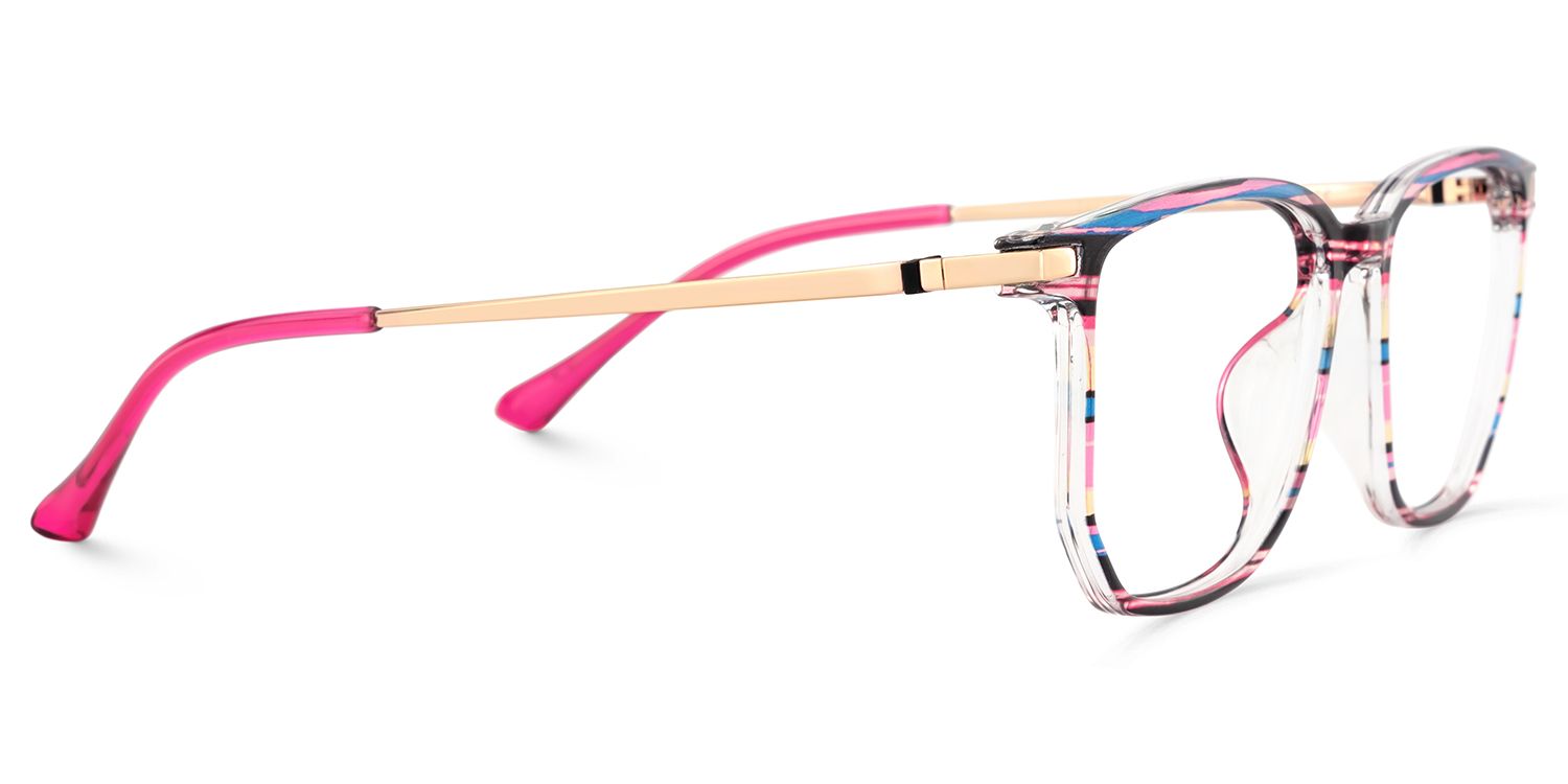 Fezell Black Pink Thin Frame Eyeglasses | ZEELOOL Canada4