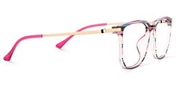 Fezell Square Black Pink Glasses4