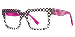 Thomason Rectangle Black Clear Glasses2