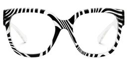 Reineke Square Zebra Print Glasses0