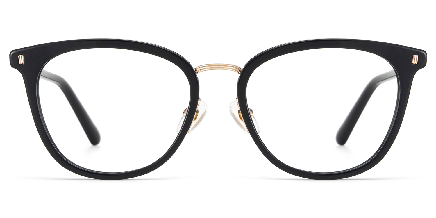 Caden Eyeglasses in Round Black Frame | ZEELOOL Canada2