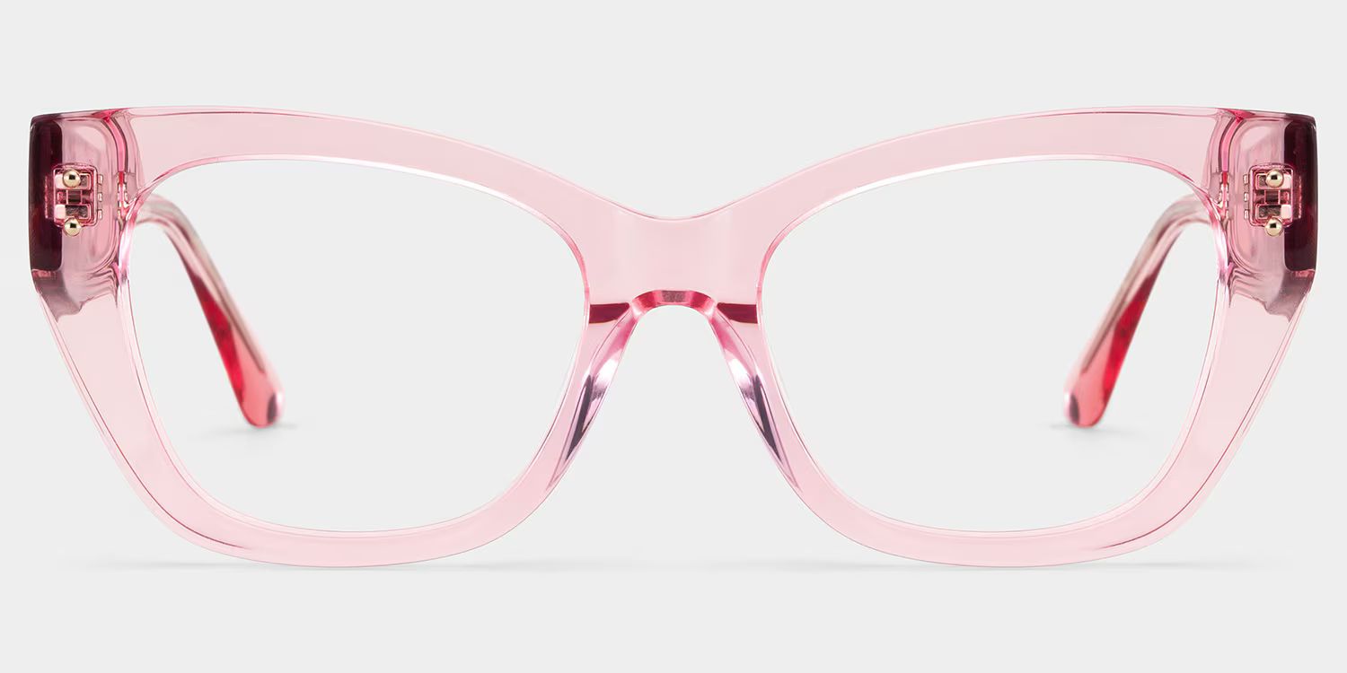 Skylar Clear Pink Frame Glasses with Butterfly Frame Online | ZEELOOL CANADA2