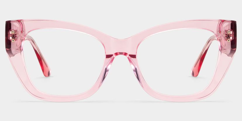 Skylar Butterfly Clear Pink Glasses