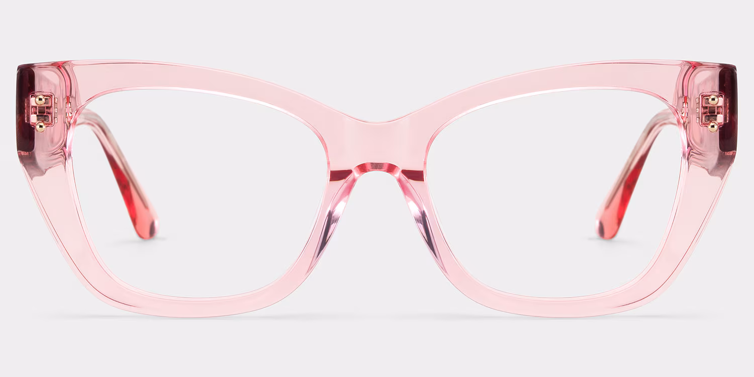 Skylar Butterfly Crystal Pink Glasses2