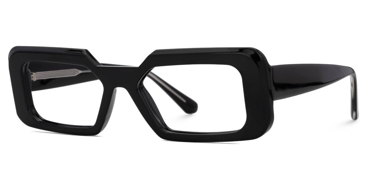 Tasew Black Eyeglasses with Rectangle Design1