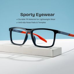 Active Blue Red Rectangle Glasses0