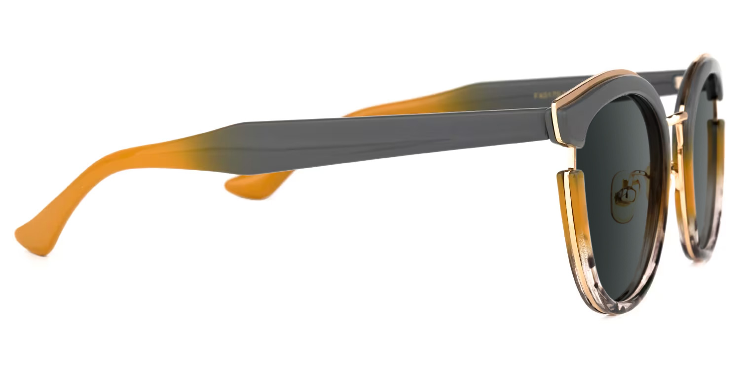 Laraine Cat Eye Gray Glasses2
