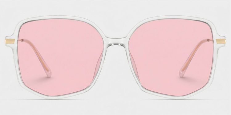 Payton Clear Geometric Sunglasses