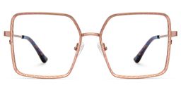 Toure Square Rose-Gold Glasses0
