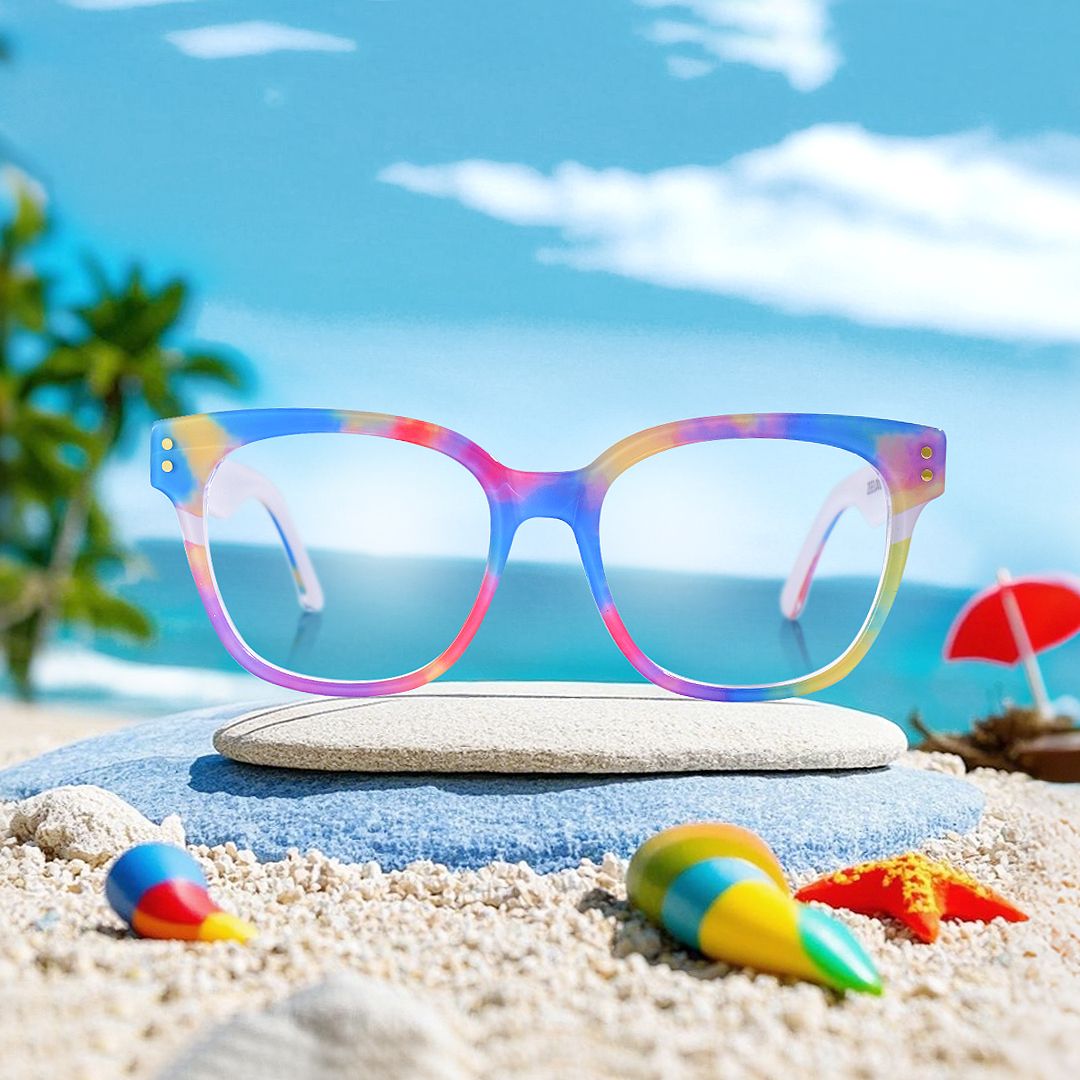 Dante Eyeglasses in Square Multicolor Frame | Zeelool8