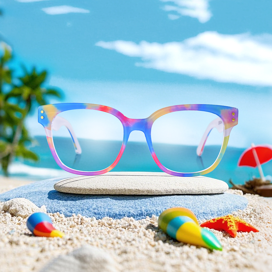 Dante Eyeglasses in Square Multicolor Frame | Zeelool8