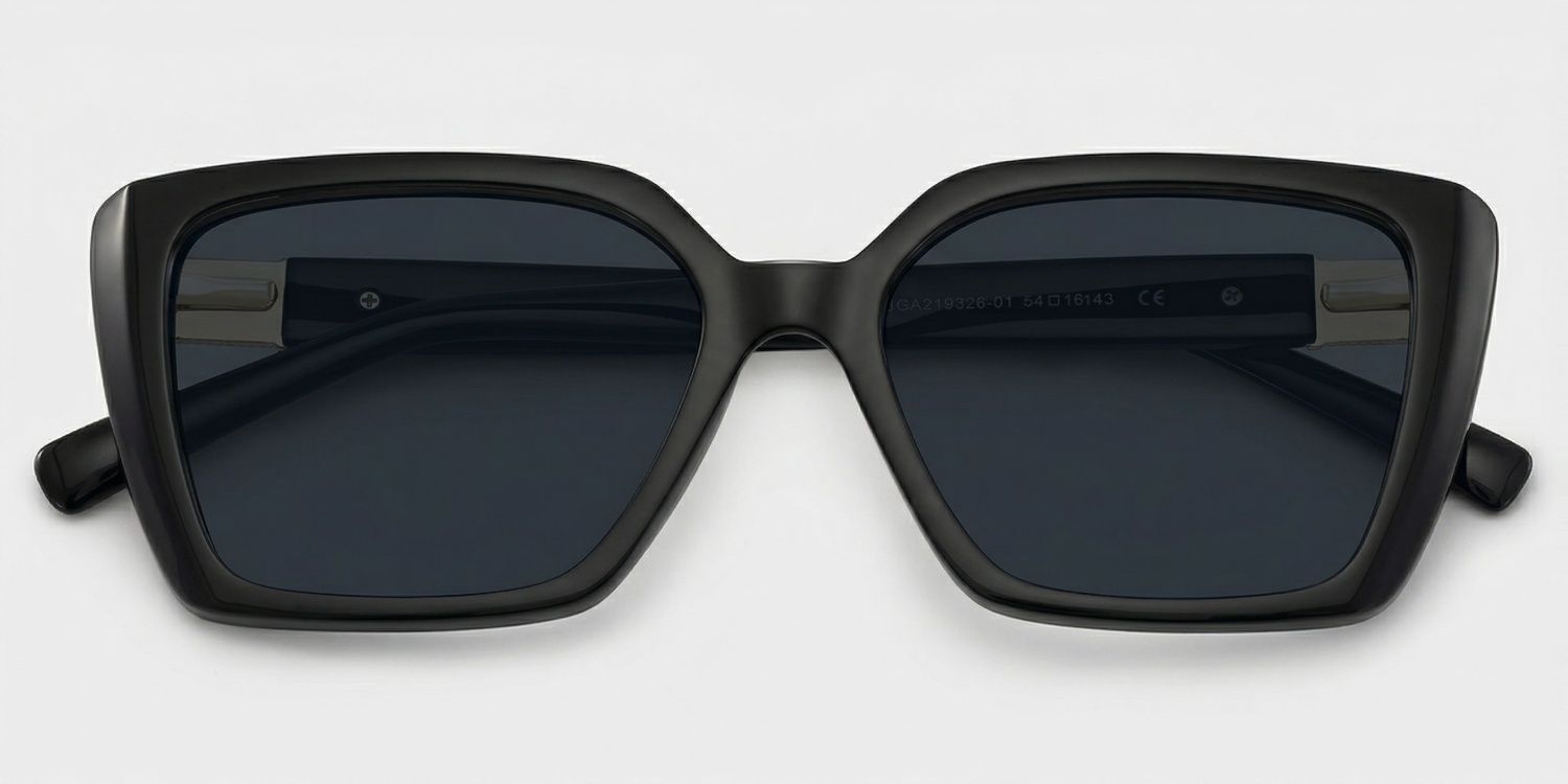Emery Black Full Rim Geometric Eyeglasses | ZEELOOL1