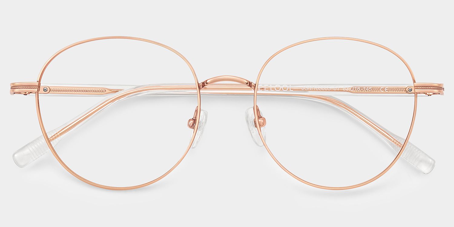 Titanium Celena Eyeglasses, Celena Round Glasses -Zeelool Glasses1