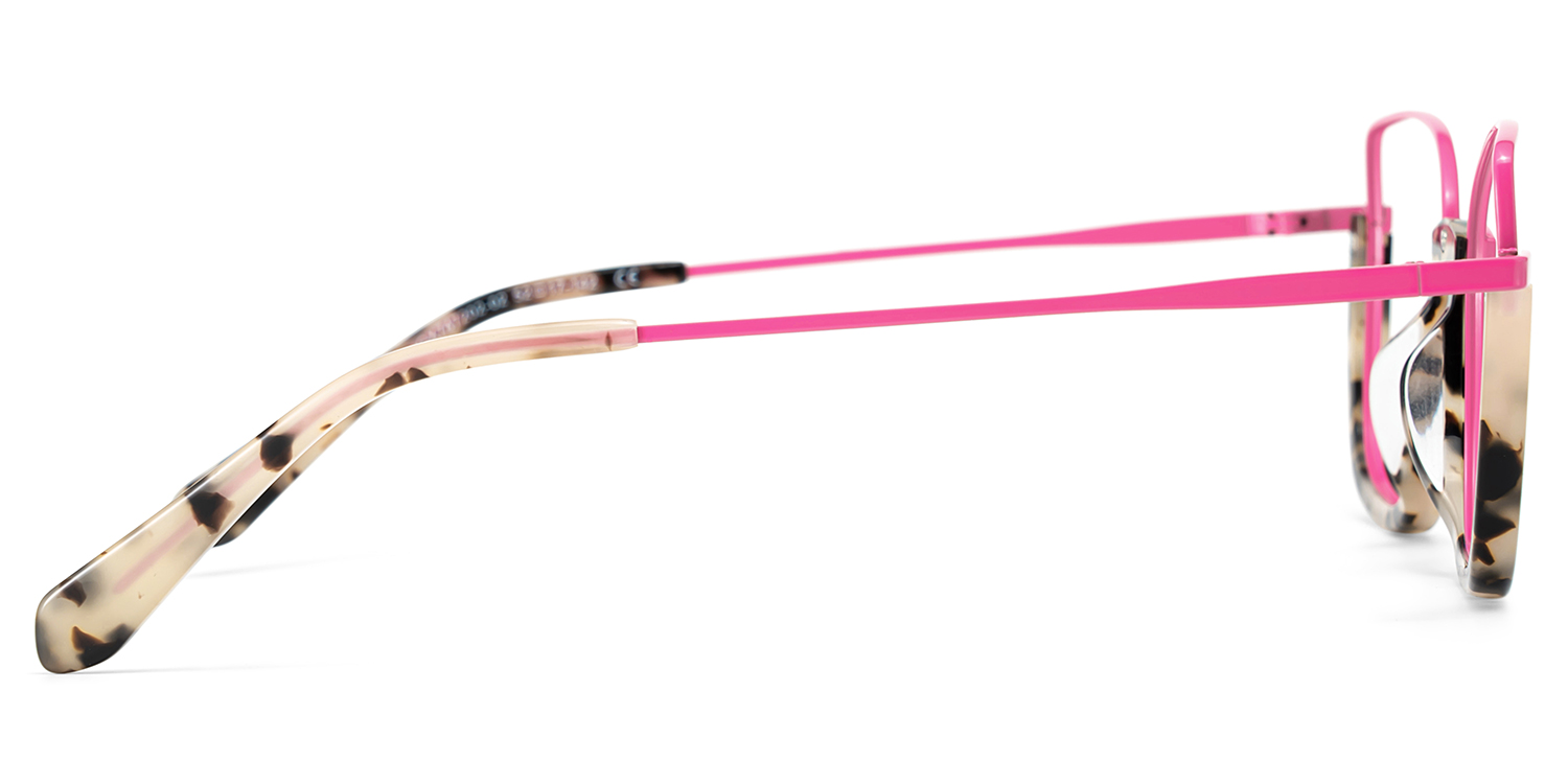 Coleman Square Pink Tortoise Glasses4