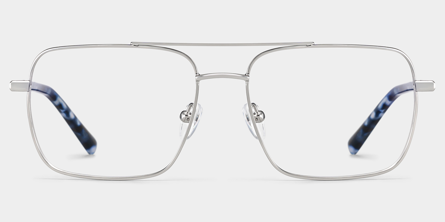 Iris Silver Frame Glasses with Aviator Frame Online | ZEELOOL Canada2