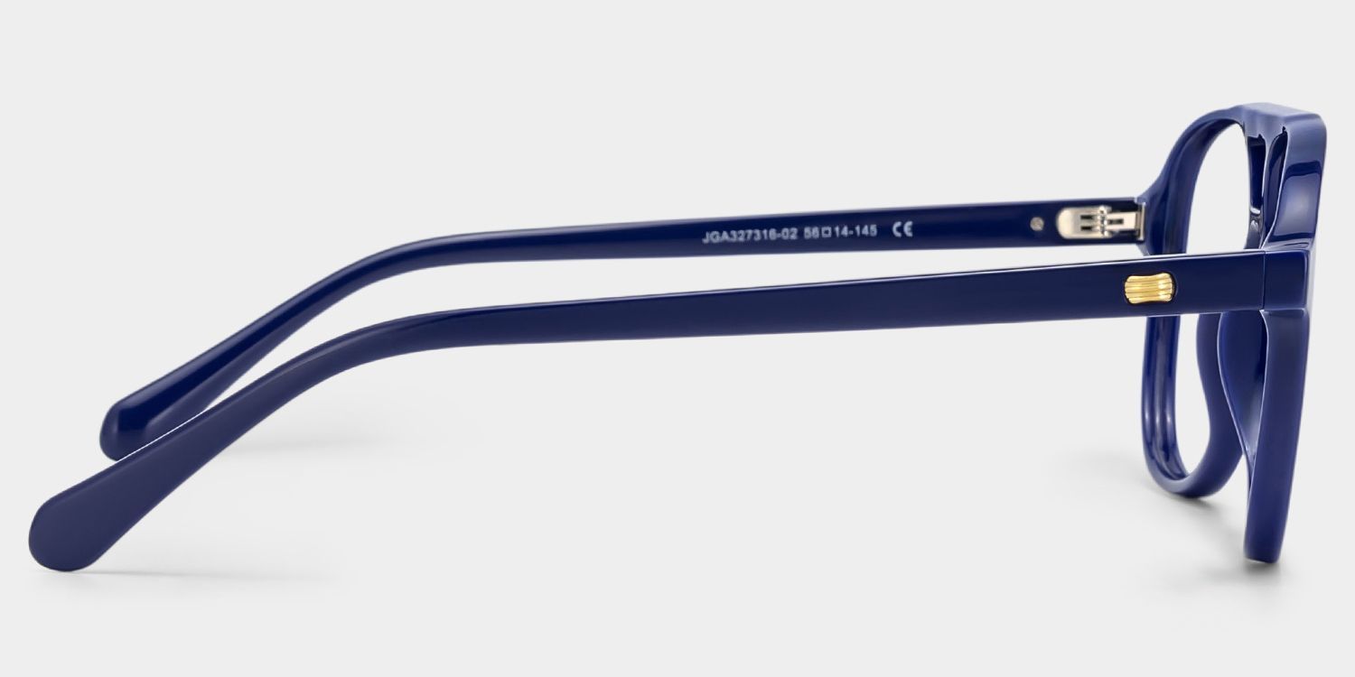 Luna Blue Aviator Frame Glasses | Sporty Campus Style3