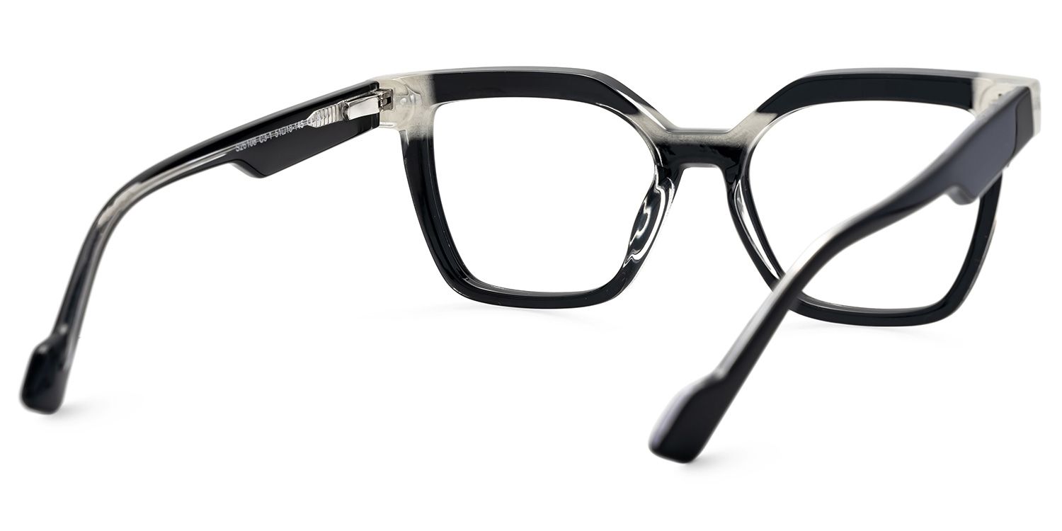 Black White Square Frame Glasses - Pinette on Sale | ZEELOOL Canada4