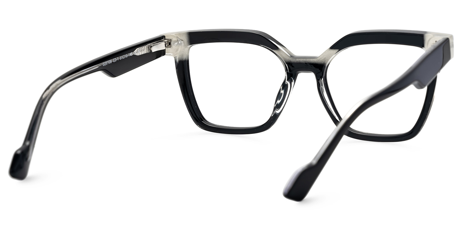Black White Square Frame Glasses - Pinette on Sale | ZEELOOL Canada4