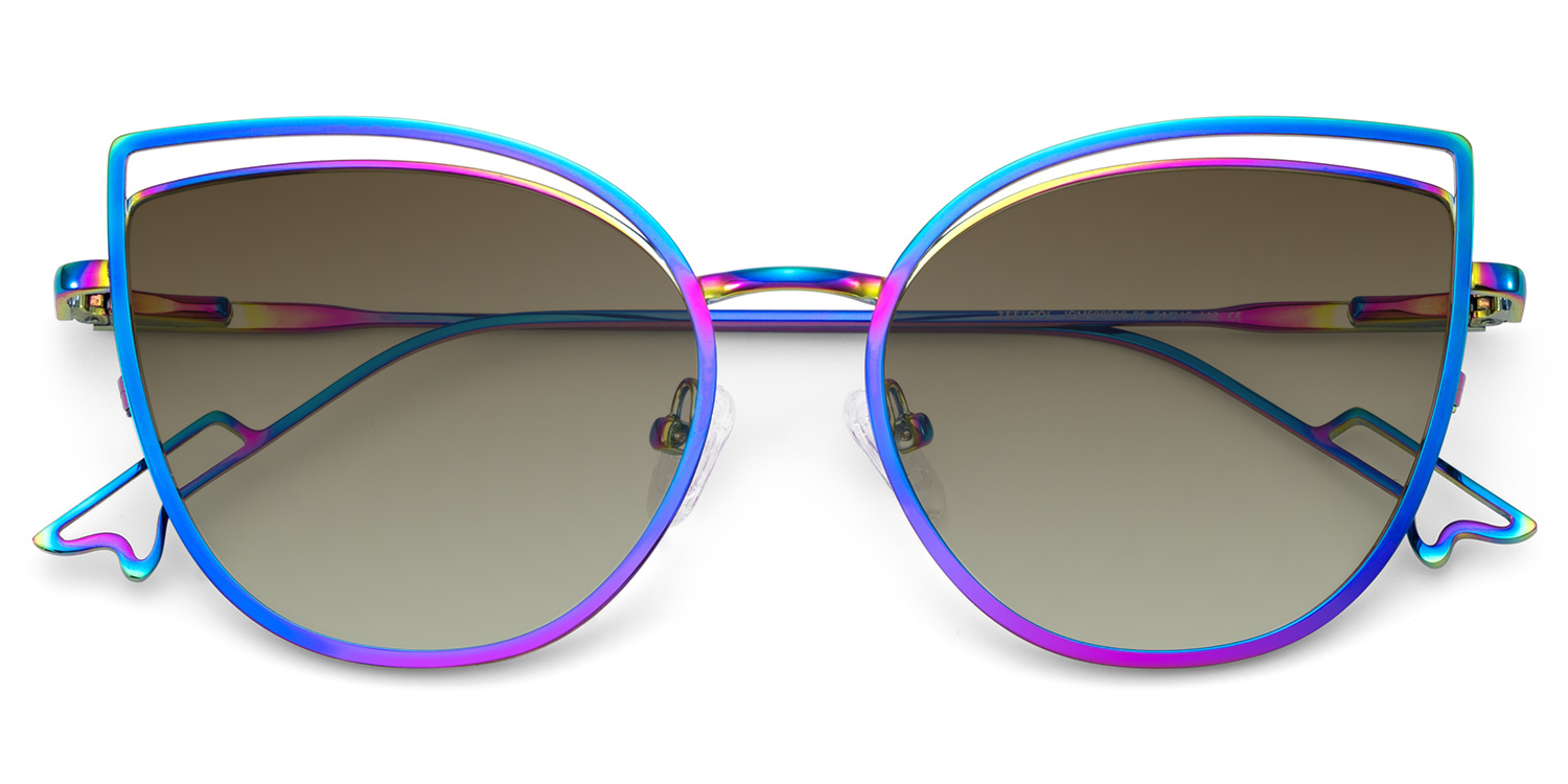 Spivey Cateye Iridescent Sunglasses