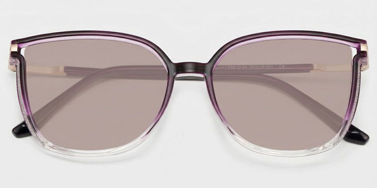 Rodz Square Purple Clear Glasses