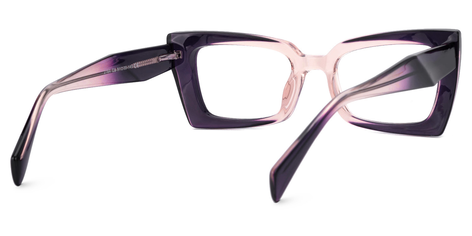 Bueghly Purple Eyeglasses with Rectangle Shape | ZEELOOL Canada3