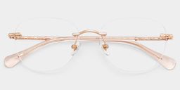 Jennifer Round Pink Gold Glasses1