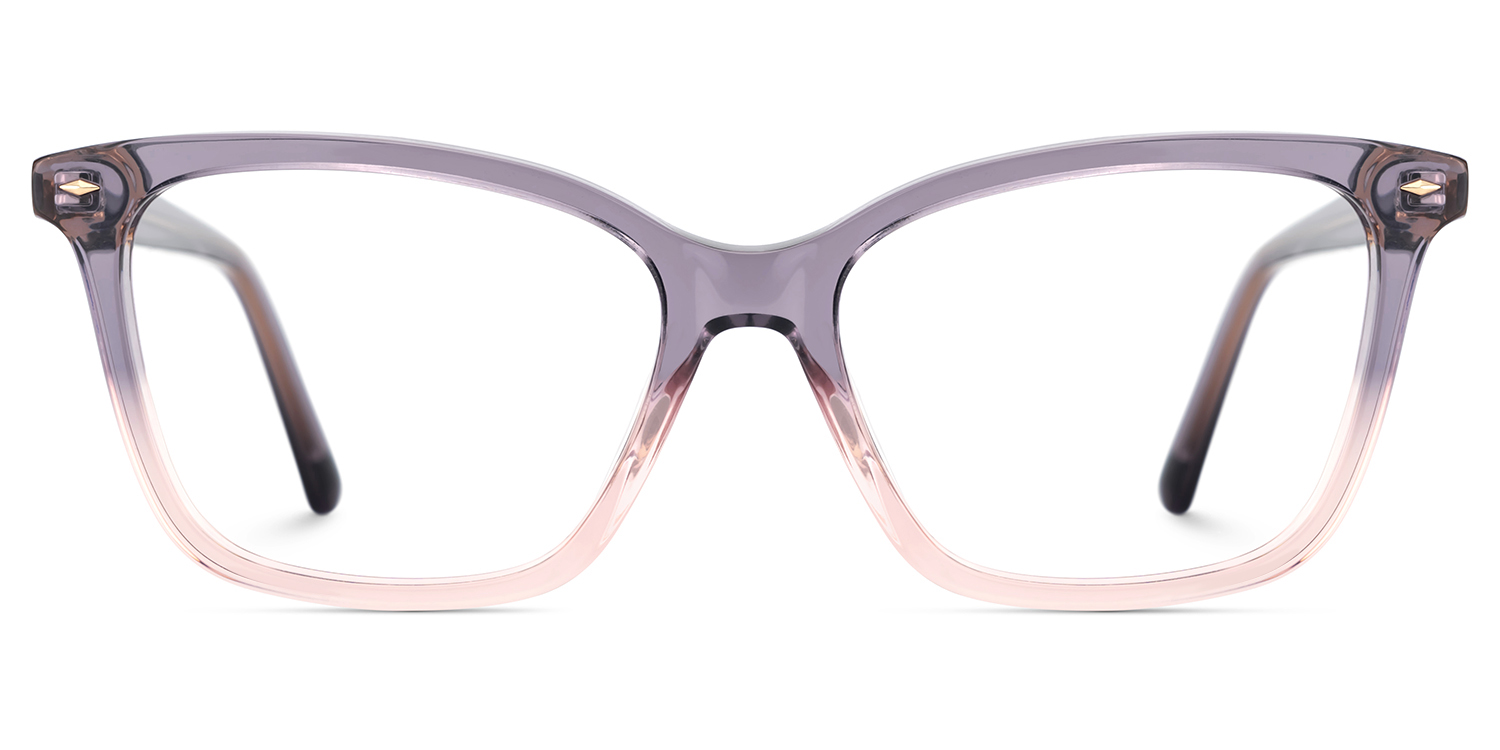 Theo Acetate Two-tone Frame Glasses with Square Shape | ZEELOOL Canada1