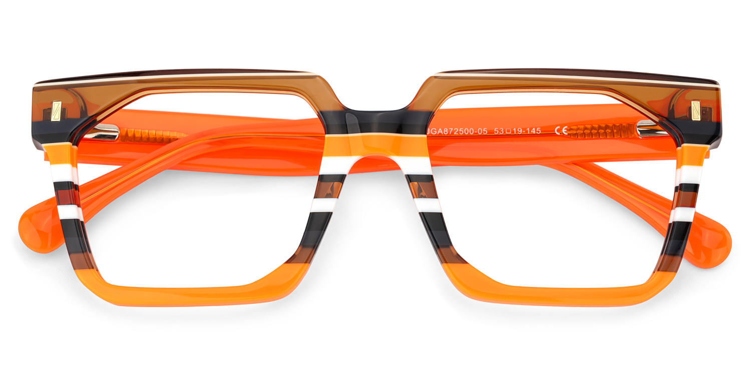 Laguer Rectangle Orange Glasses2