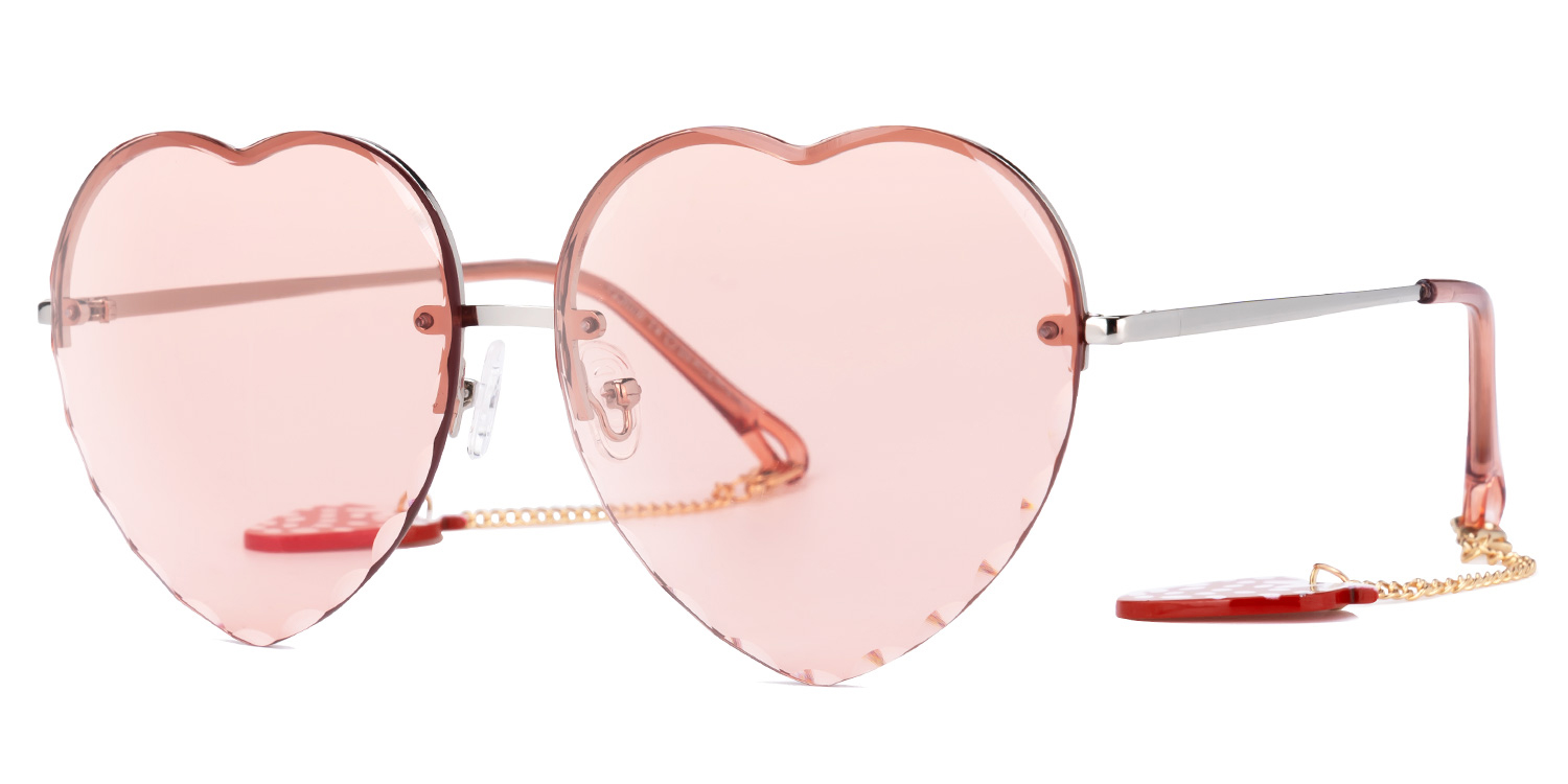 Babette Geometric Pink Sunglasses1