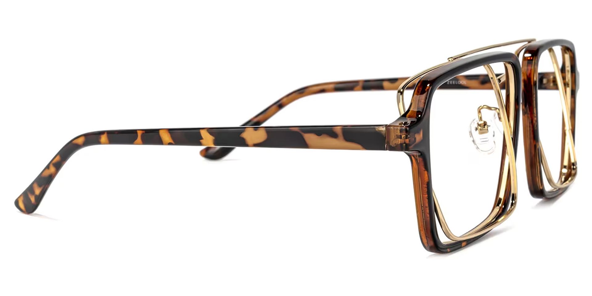 Aviator Tortoise-Gold Glasses | ZEELOOL Canada3