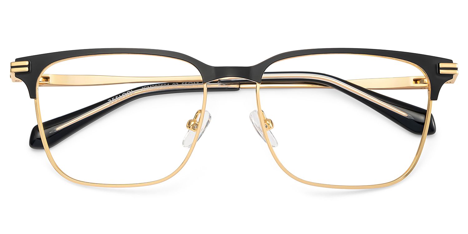 Marshall Gold Rectangle Prescription Glasses | ZEELOOL Canada1