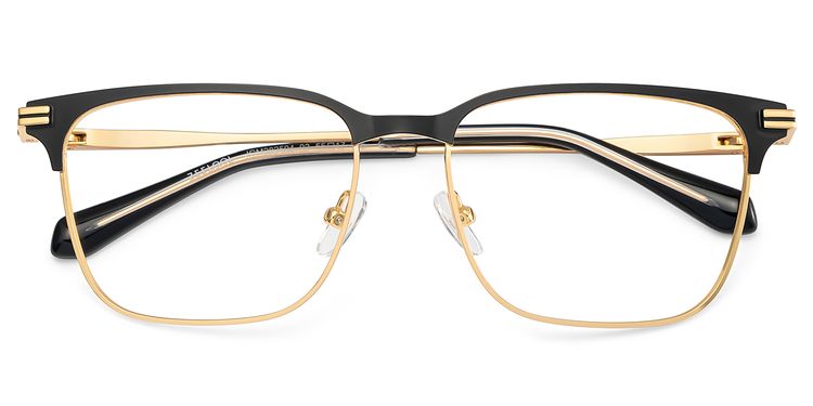 Marshall Rectangle Black Gold Glasses