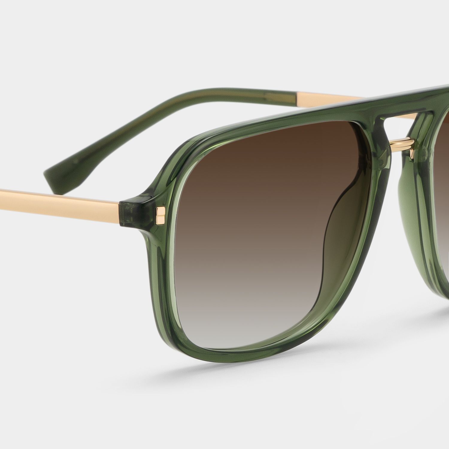 Kilworth Green Frame Sunglasses with Aviator Style | ZEELOOL CA4
