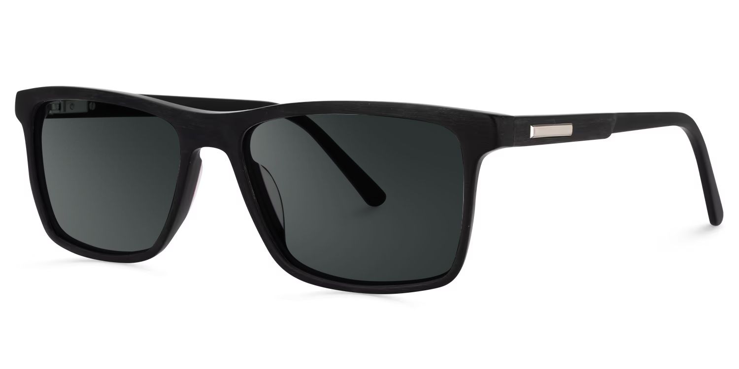 Daniel Rectangle Black Sunglasses for Women & Men | ZEELOOL CA1